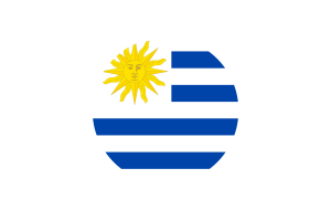 Uruguay Flaggenkreis Vektor kostenlos flag