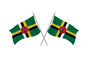 Dominica Waving Friendship Flag flag