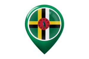 Dominica Flag Map Pin Icon flag
