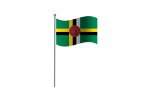 Waving Flag of Dominica flag