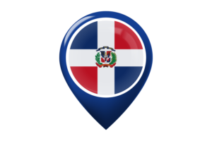 Dominican Flag Map Pin Icon flag