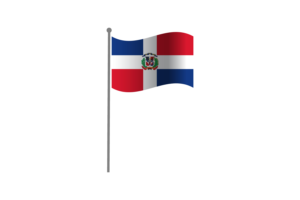 Waving Flag of Dominican flag