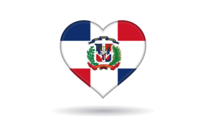 Love of Dominican Heart Shape flag
