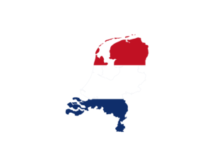 Netherland Map with Flag flag