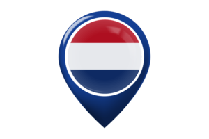 Netherland Flag Map Pin Icon flag