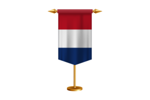 Netherland Flag Illustration with Stand flag