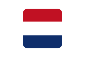 Netherland Flag Square Rounded Shape flag