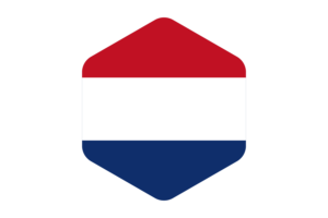 Netherland Flag Rounded Hexagon Shape flag