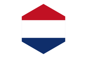 Netherland Flag Hexagon Shape flag