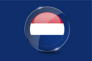 Netherland Flag Glossy Round Button flag