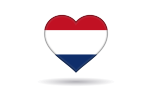 Love of Netherland Heart Shape flag