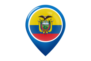 Ecuador Flag Map Pin Icon flag