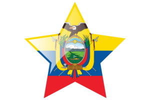Ecuador Flag Star Icon flag