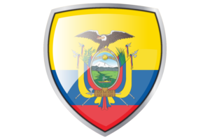 Ecuador Flag Couche Heraldic Shield flag