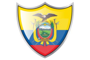Shield with Flag of Ecuador flag