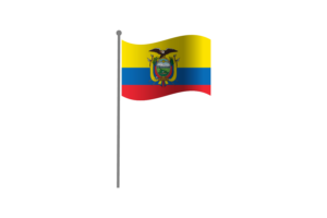 Waving Flag of Ecuador flag