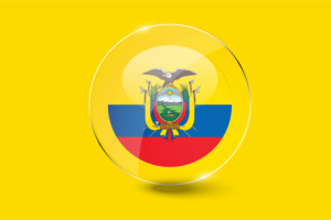 Ecuador Flag Glossy Round Button flag