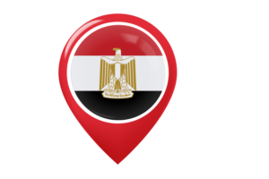 Egypt Flag Map Pin Icon flag