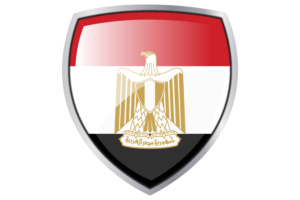 Egypt Flag Couche Heraldic Shield flag