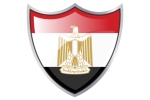 Shield with Flag of Egypt flag