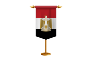 Egypt Flag Illustration with Stand flag