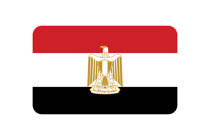 Egypt Flag Triangle Rounded Shape flag