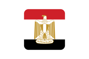 Egypt Flag Square Rounded Shape flag