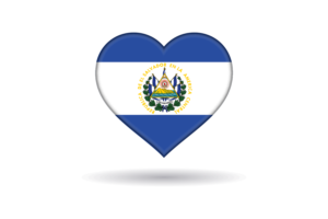 Love of Ecuador Heart Shape flag