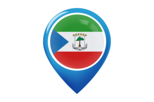 Equatorial Guinea Flag Map Pin Icon flag