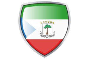 Equatorial Guinea Flag Couche Heraldic Shield flag