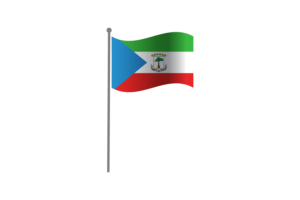 Waving Flag of Equatorial Guinea flag