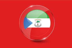 Equatorial Guinea Flag Glossy Round Button flag