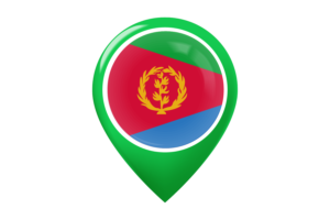 Eritrea Flag Map Pin Icon flag