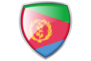 Eritrea Flag Couche Heraldic Shield flag
