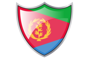 Shield with Flag of Eritrea flag