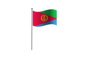 Waving Flag of Eritrea flag