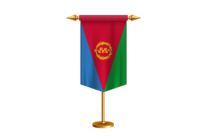Eritrea Flag Illustration with Stand flag