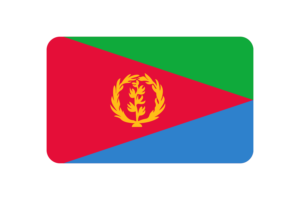 Eritrea Flag Triangle Rounded Shape flag