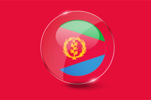 Eritrea Flag Glossy Round Button flag