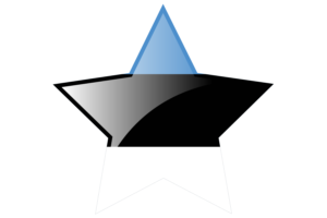 Estonia Flag Star Icon flag