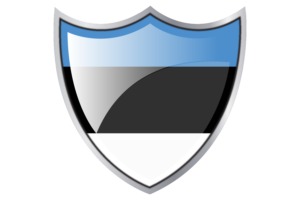 Shield with Flag of Estonia flag