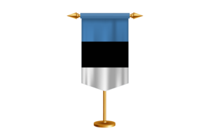 Estonia Flag Illustration with Stand flag