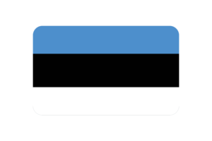 Estonia Flag Triangle Rounded Shape flag