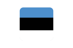 Estonia Flag Square Rounded Shape flag