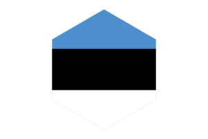 Estonia Flag Hexagon Shape flag