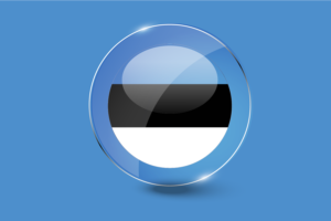 Estonia Flag Glossy Round Button flag