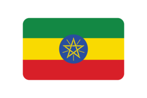 Ethiopia Flag Triangle Rounded Shape flag