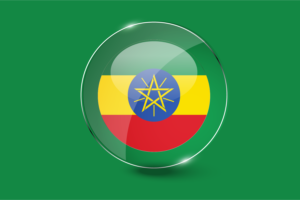 Ethiopia Flag Glossy Round Button flag