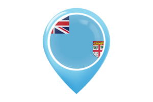 Fiji Flag Map Pin Icon flag