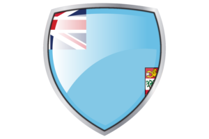 Fiji Flag Couche Heraldic Shield flag